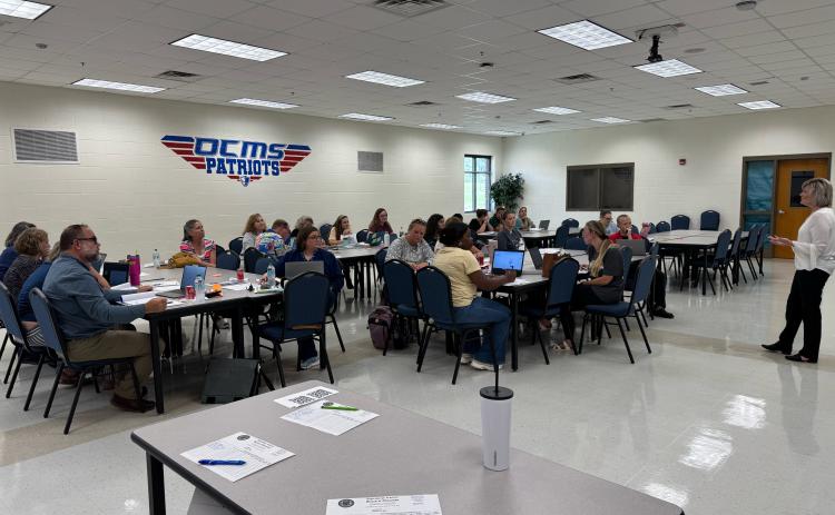 Teachers attend the first meeting of Oglethorpe County School System’s AI Cohort on Aug. 21. The cohort brings together teachers across grade levels for hands-on training with Google’s new Gemini tools in Classroom. (Submitted Photo)
