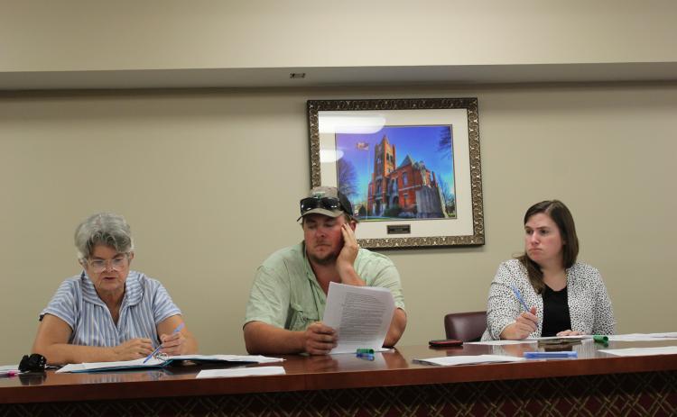 Janet Hill (from left), JF Hansford and Morgan Robinson are members of the Oglethorpe County Zoning Board, which meets on the third Thursday of each month. (Caitlin Downing/The Oglethorpe Echo)
