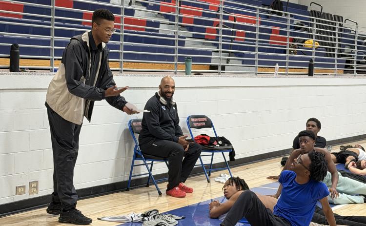Maurice Freeman enters his fourth season as head coach for Oglethorpe County High School's boys track and field team. Freeman, an Oglethorpe County native, ran at the University of Georgia in college. (Photo/Nicholas Eriksen)